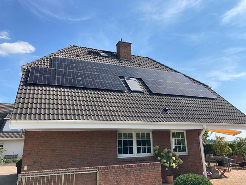 Photovoltaik Anlage Dresden auf einem Einfamilienhaus