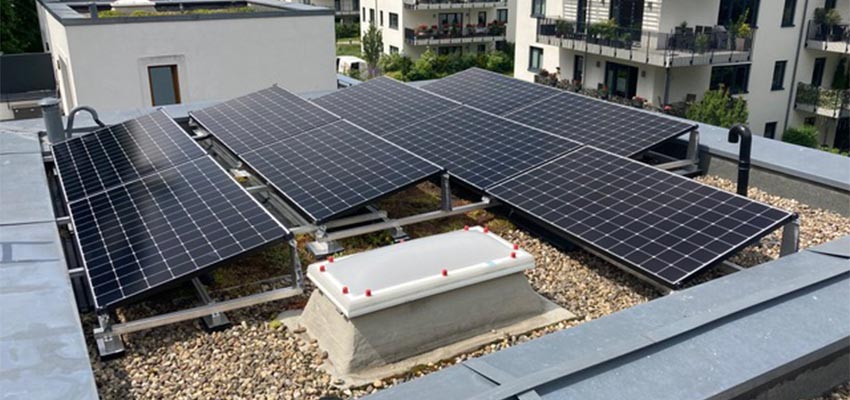 Photovoltaik Anlage Mülheim an der Ruhr Flachdach